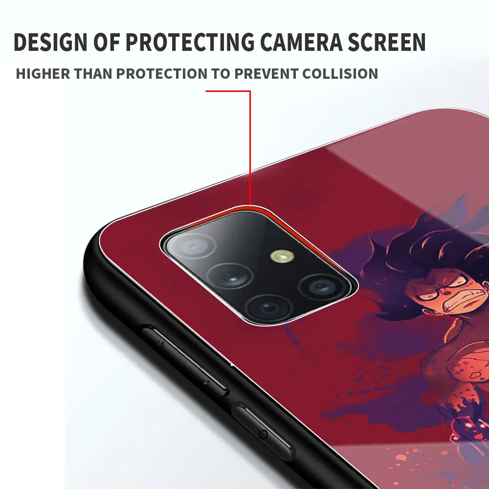 

One Piece D Luffy Anime Phone Case for Samsung Galaxy A51 A71 A50 A70 A21s A31 A10 A41 A20e A30 A11 A40 Tempered Glass Cover