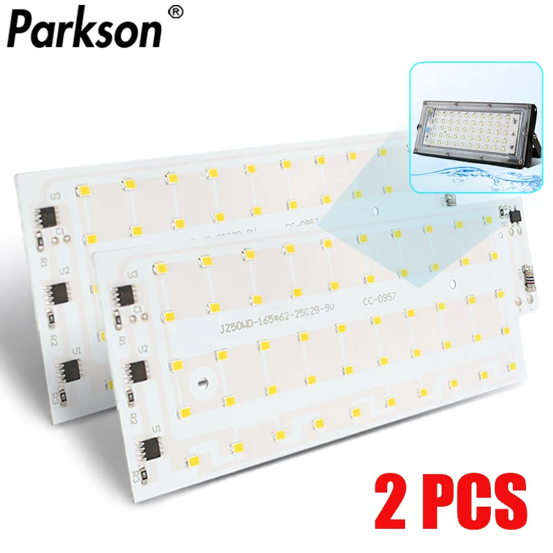 2 шт./Лот 50 Вт светодиодный чип 220 в 240 В светодиодные лампы для роста растений RGB