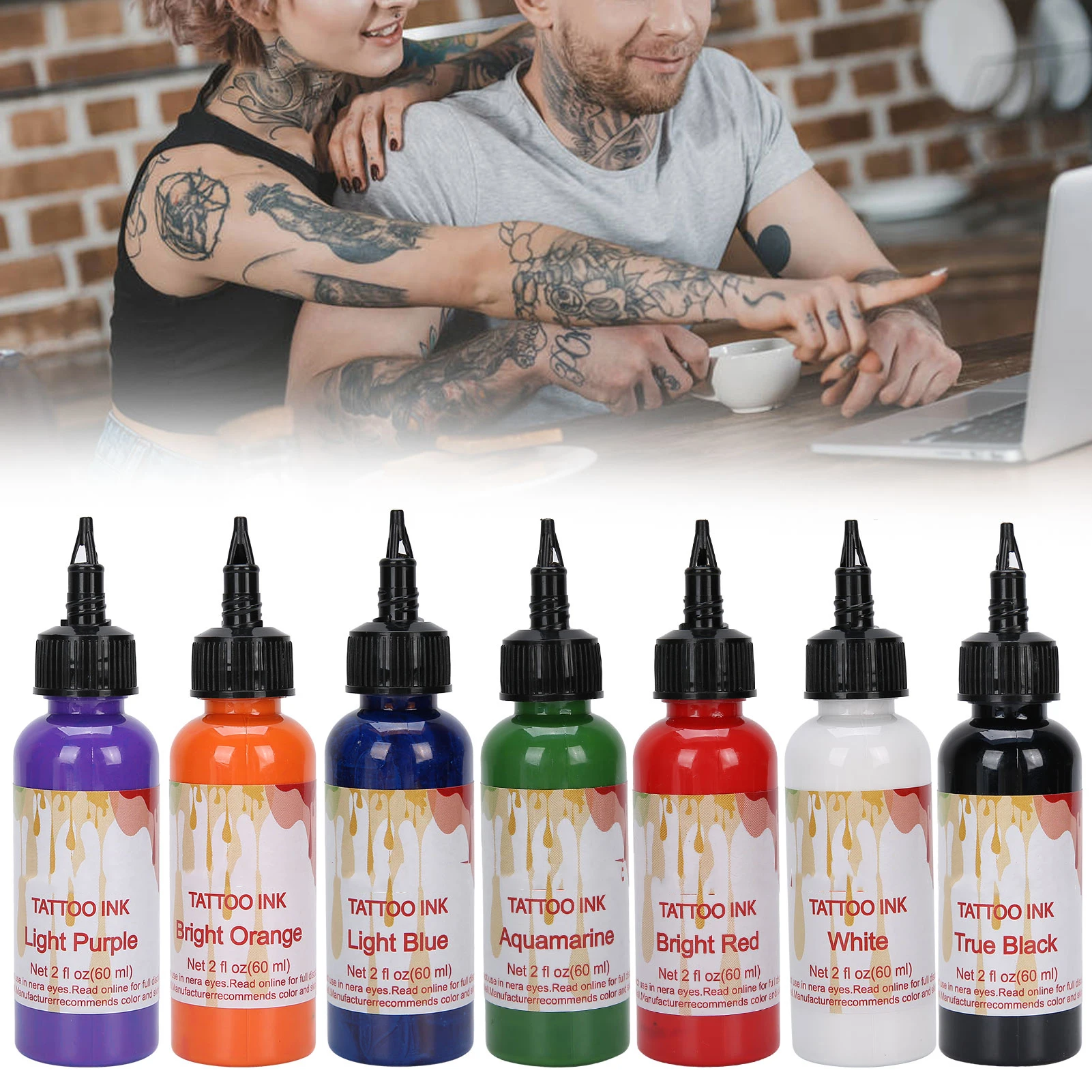 

New Tattoo Ink Microblading Pigment Safe Professional Semi-permanent Colorful Makeup Beauty Paints Accesories for Body Arts 60ml