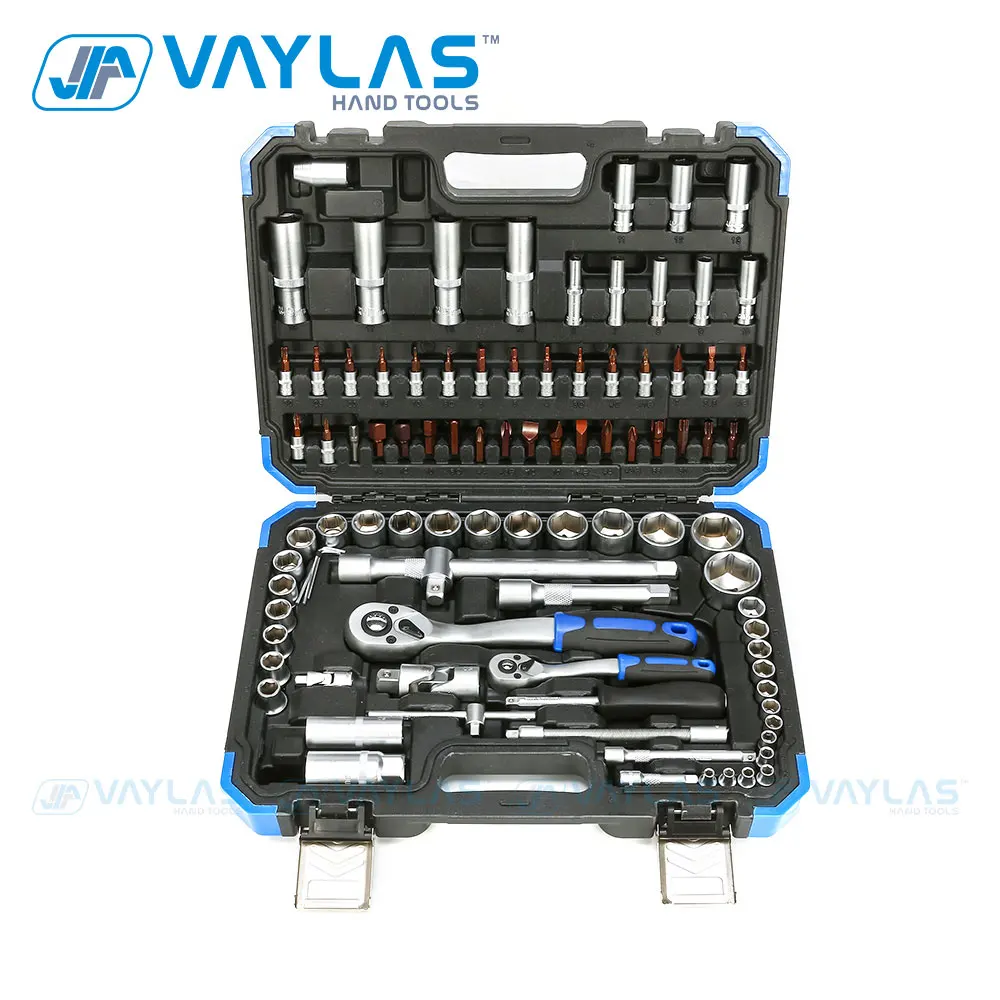 Vaylas 94pcs Hex Sockets Set For Car Repair Ratchet Wrench Kit for Hand Tools Box with Blow Case