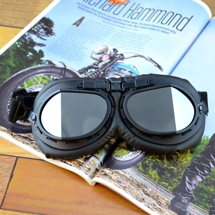 Silver Lens Мото rcycle очки винтажные moto cross анти-УФ Регулируемая езда Защитная Боевая Тактическая Военная защитные очки Мото очки ретро - Цвет: Silver Lens