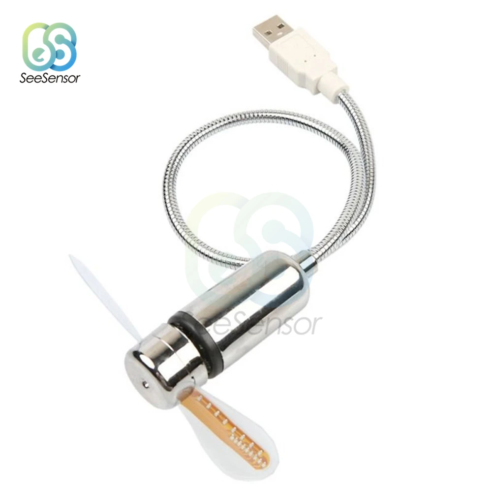 Мини вентилятор с регулируемой ручкой и гибким USB портом|Детали аксессуары для