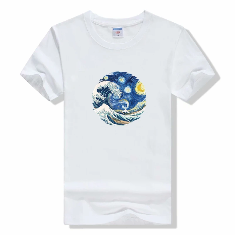 

The Great Retro Wave Japan Anime T-shirt Harajuku Kanagawa Surfing Print T Shirt Cotton Camisetas Men Vaporwave Funny T Shirt