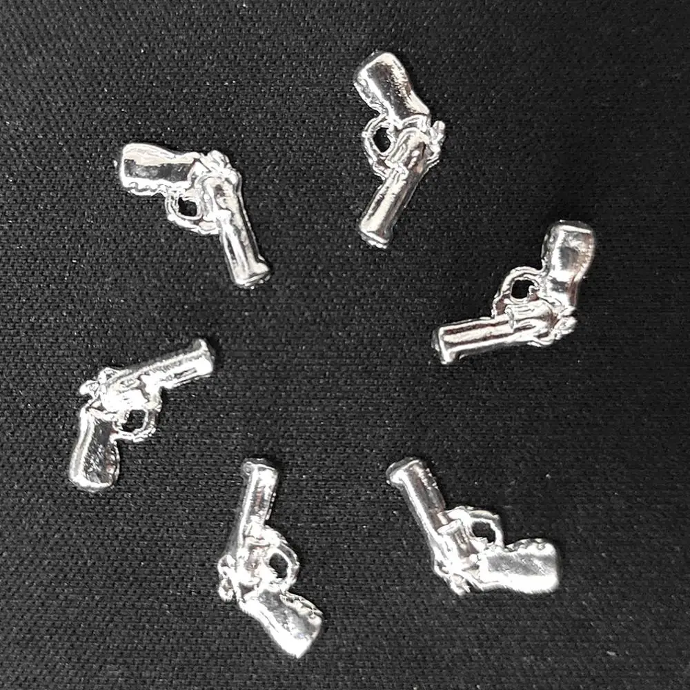 40 шт. металлические гвоздики для нейл-арта украшения ногтей серебряный стимпанк