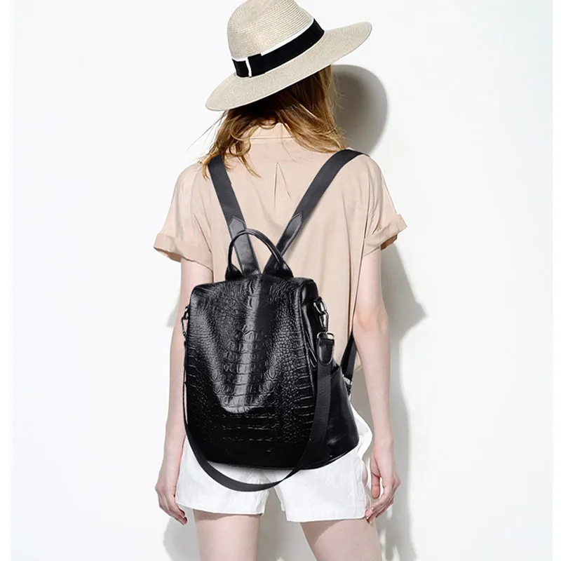 Женские рюкзаки 3 в 1 с защитой от кражи дорожный рюкзак из мягкой кожи школьный