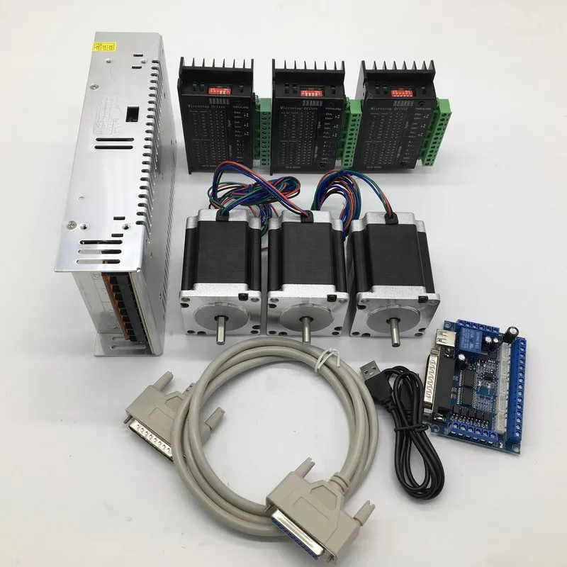 3 шт. драйвер шагового двигателя Nema23 с комплектом электропитания 400 Вт 57*56 мм А 1 2