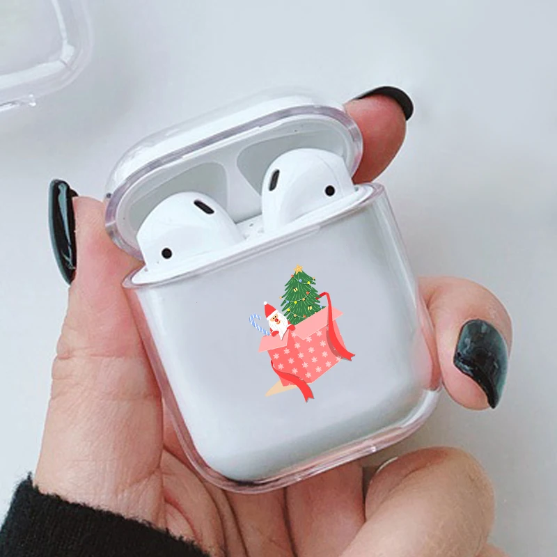 Рождественский чехол для наушников Apple airpods с забавным Санта Клаусом AirPods деревом