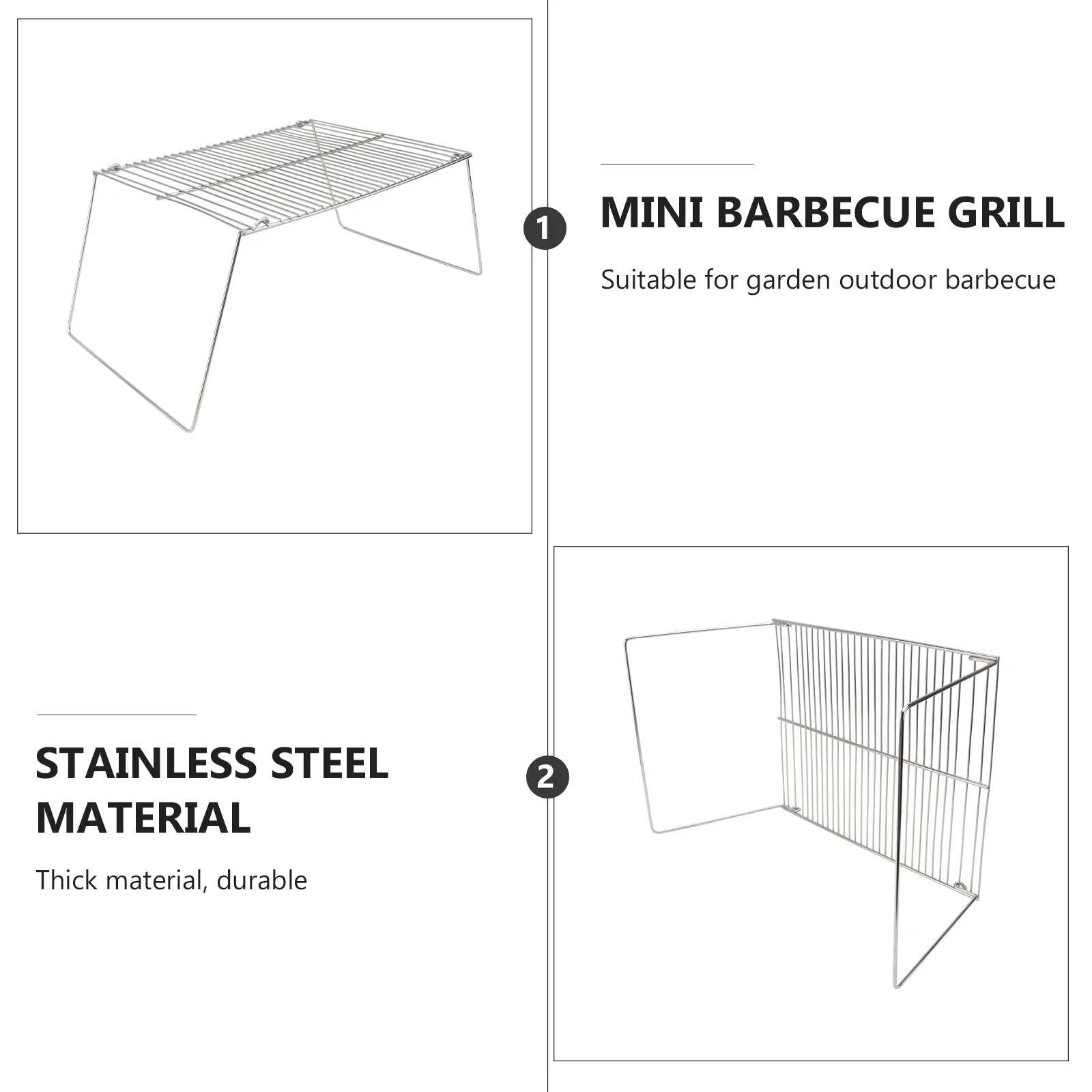1PC Stainless Steel Furnace End Holder Camping Mini Barbecue Grill Pot Bracket |