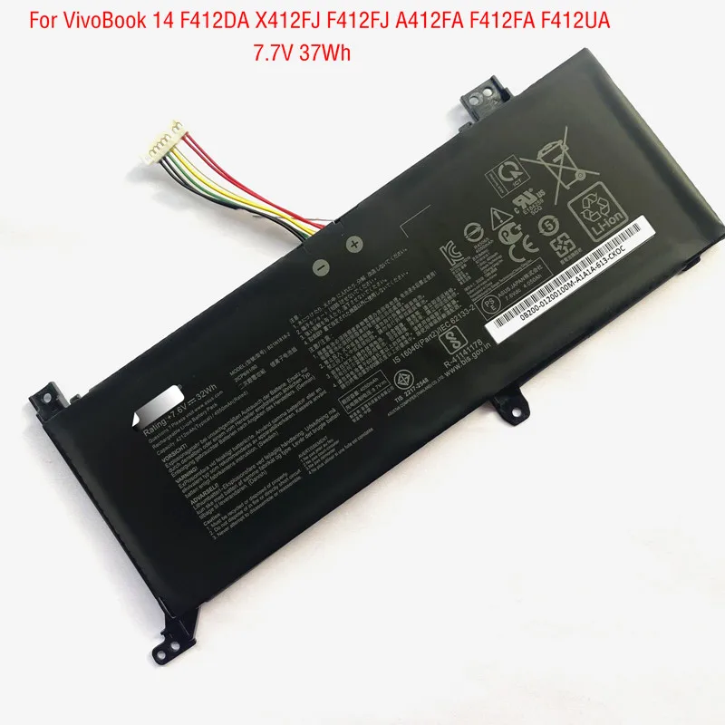 

7.4V 37WH New C21N1818 Battery For Asus VivoBook 14 F412DA X412FJ F412FJ A412FA F412FA F412UA