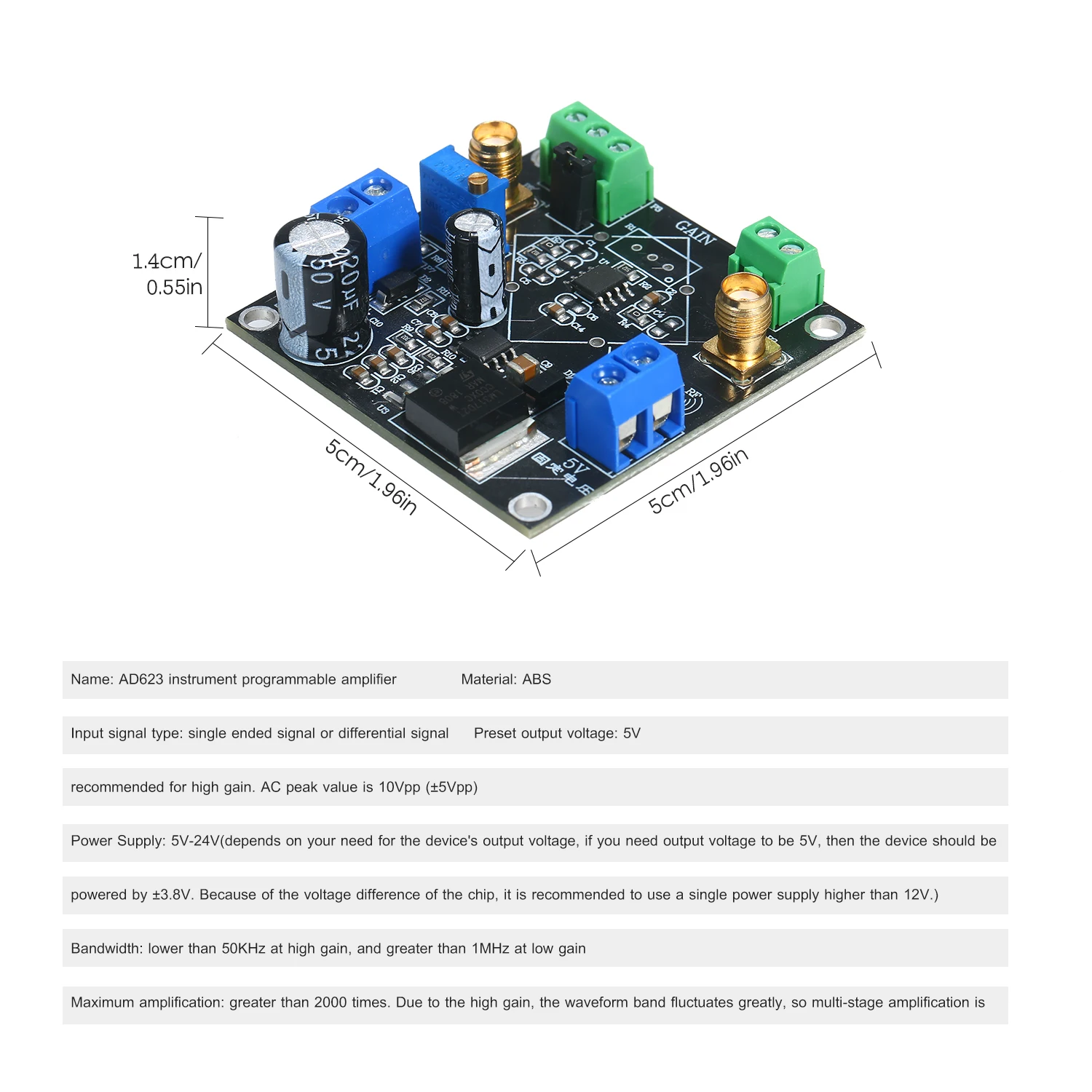 Инструмент усилитель напряжения модуль усилителя Регулируемый один источник
