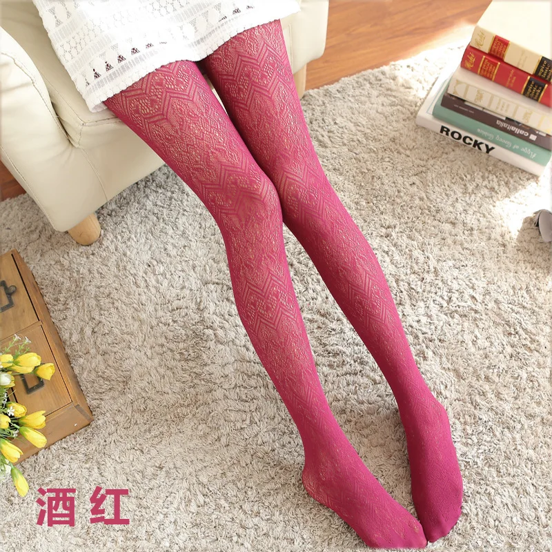

Lolita Stockings Love Wave Sexy Lace Stockings Breathable Carved Jacquard Stockings Pantyhose Women Sexy Pantyhose