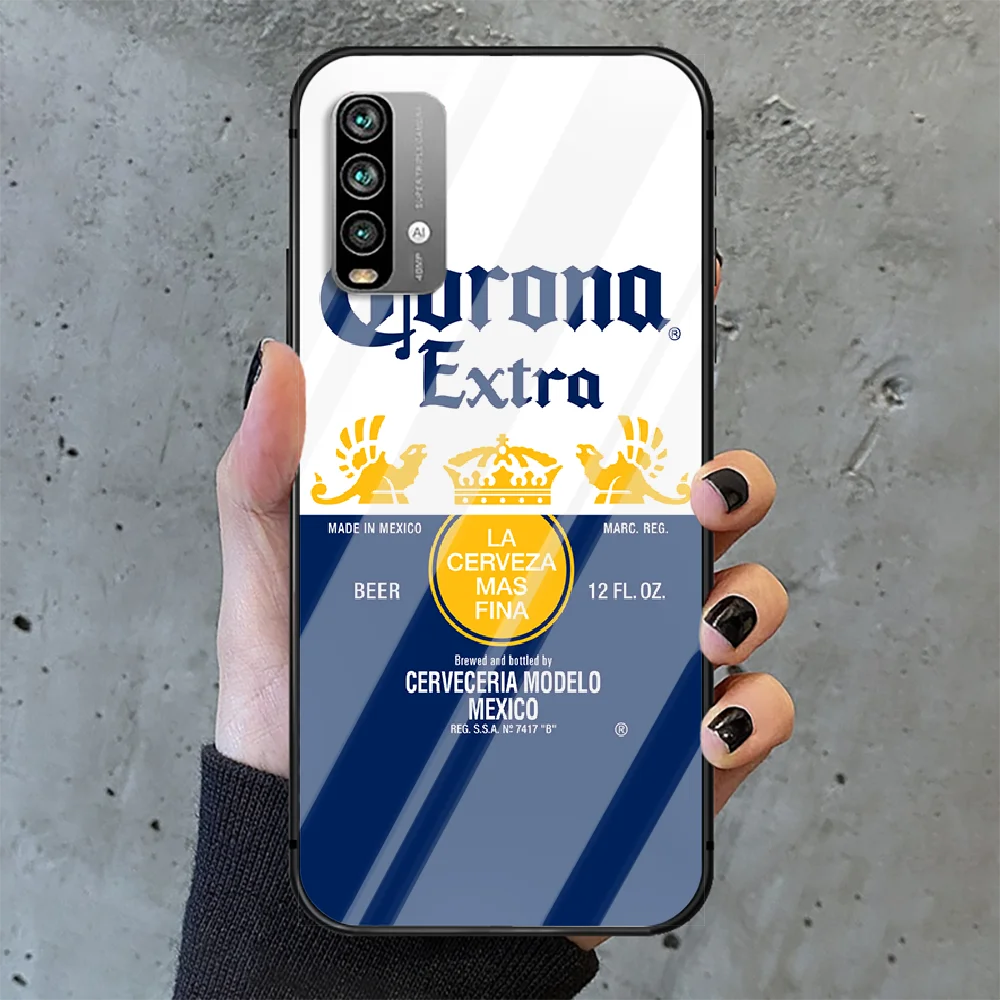 

beer creatives Phone Tempered Glass Case Cover For Xiaomi Redmi note k 7 8 9 10 30 40 A C T S Pro 4G 5G Ultra Cover Painting