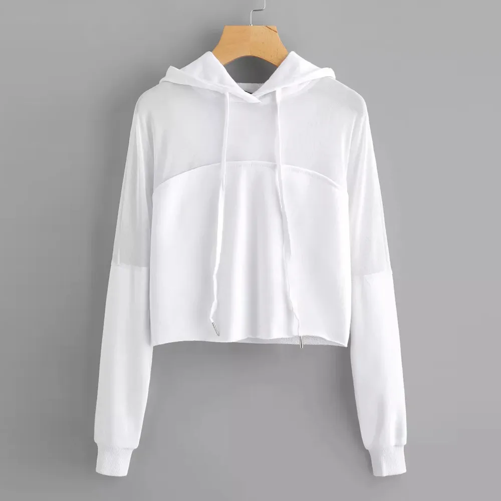 Harajuku толстовки с капюшоном осень 2018 женские уличные сетчатые худи в стиле