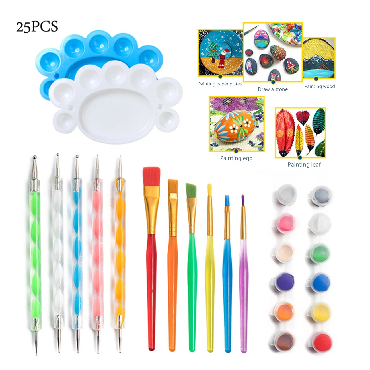 

25PCS Mandala Dotting Tools For Painting Rocks Stones Mandala Painting Dotting Stencil Dot Mandala Kit DIY Painting