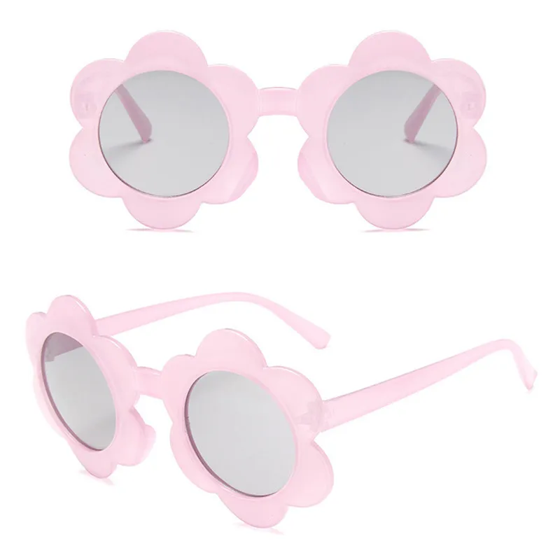 Милые Солнцезащитные очки в цветочек детские солнцезащитные для мальчиков и