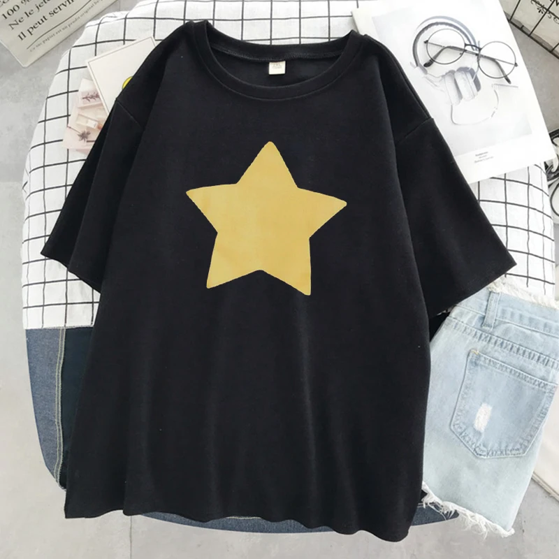 Футболка мужская с принтом пятиконечной звезды модная повседневная рубашка