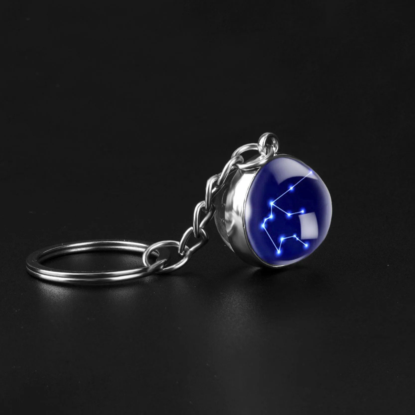 12 брелок для ключей Созвездие модный двухсторонний Кабошон стеклянный шар Знаки