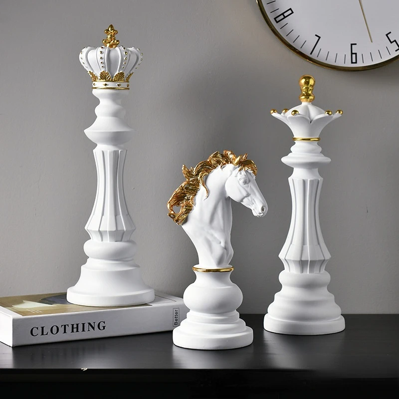 

Resin Chess Statue Home Decor Retro Animal Figurines Room Decor for Home Decoration Accessories Chessmen Sculpture Accessories