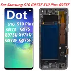 Оригинальный AMOLED дисплей с Dot G973F G975F, экран для Samsung Galaxy S10, 6,1 дюйма, S10 Plus, 6,4 дюйма, сенсорный экран с рамкой