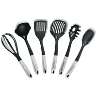 6pcsset silicone kitchenware set household kitchen spatula spoon silicone kitchenware set soup spoon slotted spatula egg beater