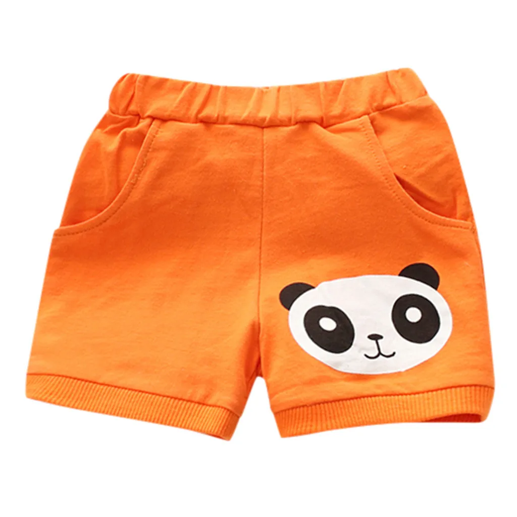 Летние спортивные шорты для мальчиков повседневные с рисунком панды одежда