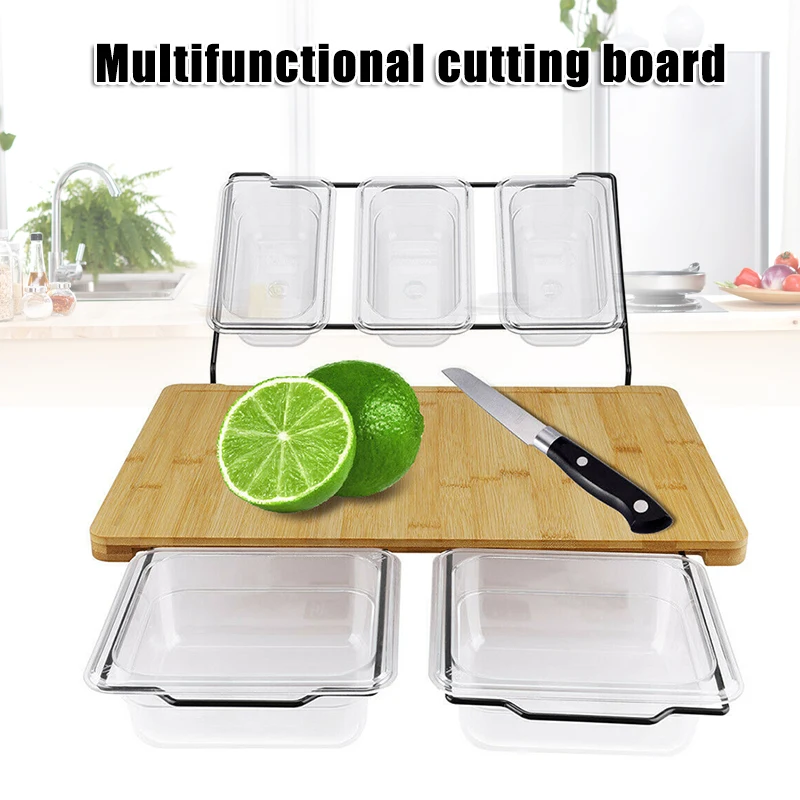 Многофункциональная бамбуковая разделочная доска кухонный инструмент со