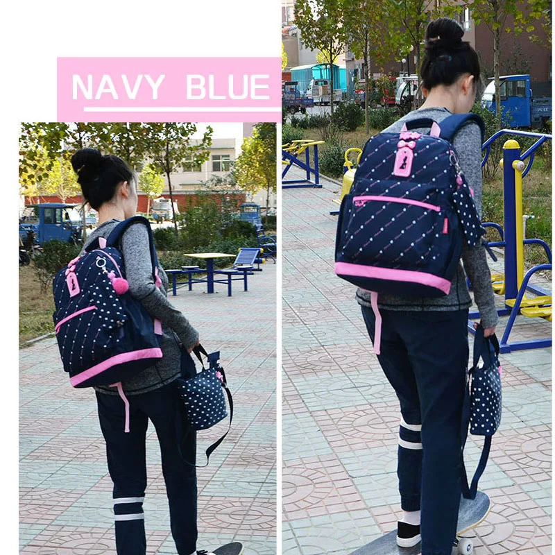 3 шт./компл. рюкзак для девочек школьные сумки милые рюкзаки с принтом звезд и