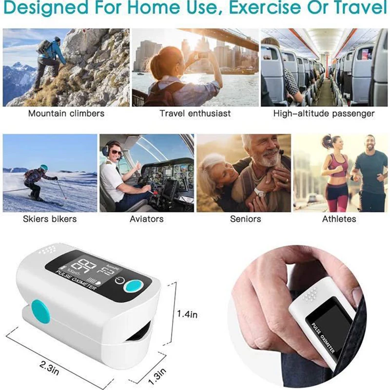 

Household pulse oxymeter Finger SpO2 PR Oxymeter OLED Pulsioximetro Blood oxygen Saturation Monitor De Dedo Pulso Oximetro