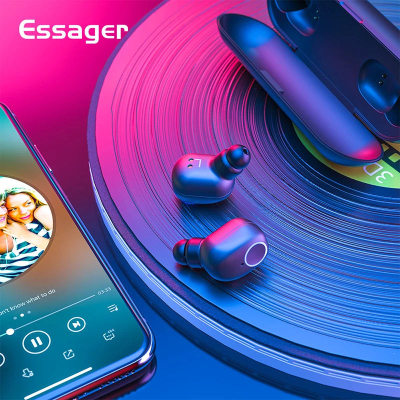 TWS-наушники Essager Mini с поддержкой Bluetooth 5 0 и зарядным футляром | Электроника