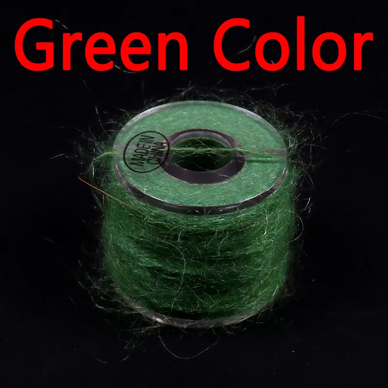 Green Color Bimoo 1 Катушка Nymph Scud муха Связывание Dubbing Line Dub для рыбалки муха Материал корпуса розовый серый оливковый оранжевый и т. Д - Цвет: Green Color