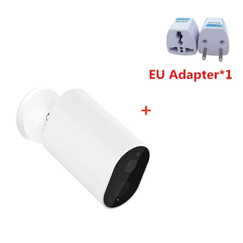 add EU adapter Оригинальная смарт-камера Xiaomi 1080P с батарейным шлюзом 120 градусов F2.6 IP65 AI гуманоидное Обнаружение WiFi IP Беспроводная камера Cam - Цвет: add EU adapter