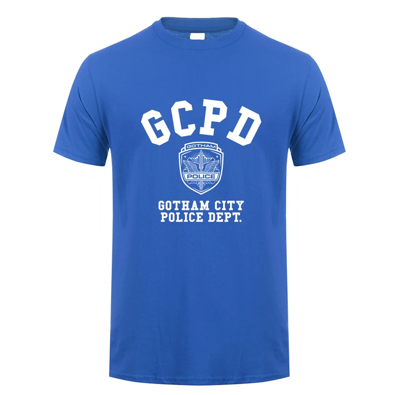 Gotham City Police GCPD T Shirts Men Tees T-shirt Short Sleeve Mans Tops Streetwear QR-048 | Мужская одежда
