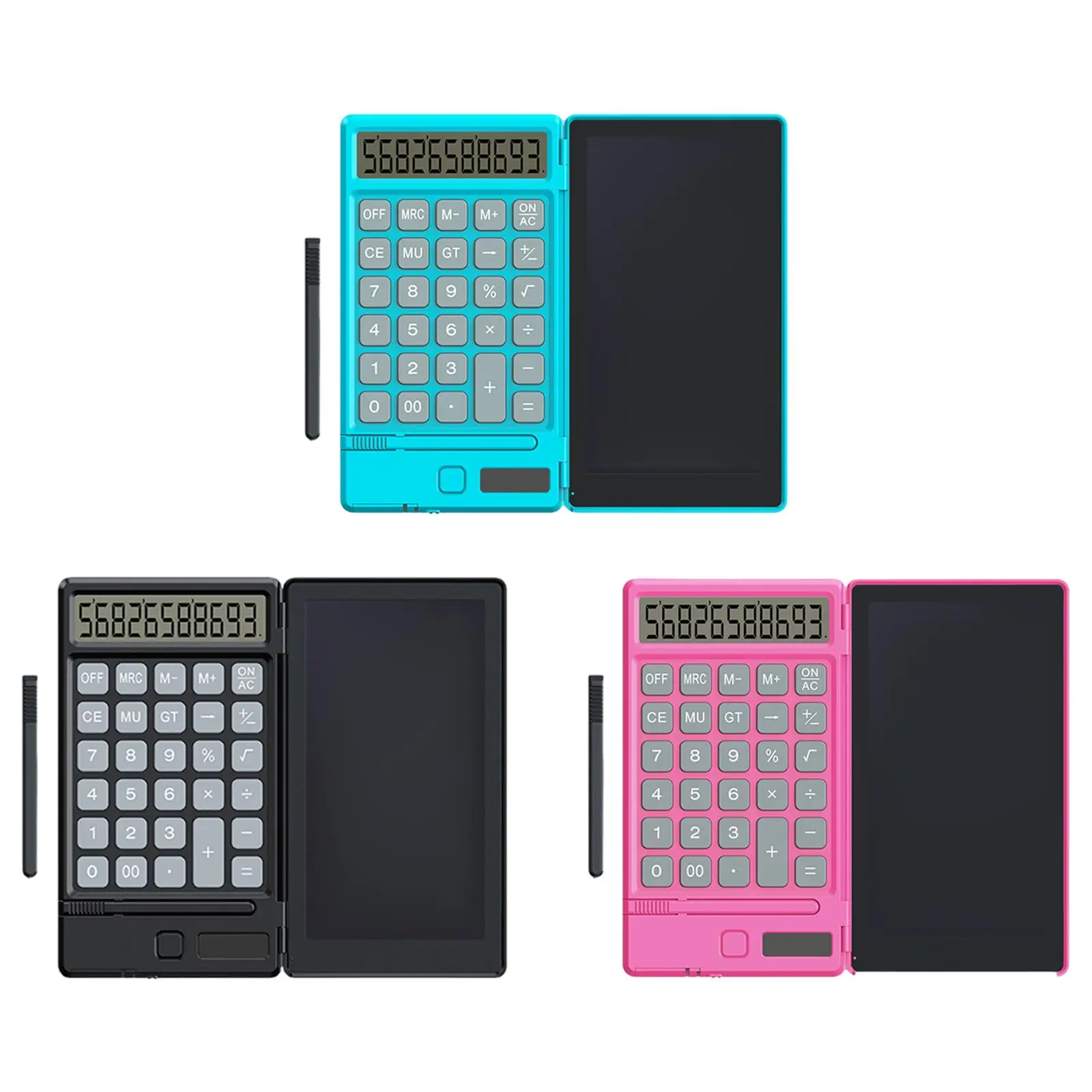 

Mute Portable Calculator Writing Tablet 12 Digit Large Display LCD Desktop Calculators for Planning Accounting Calculations Work