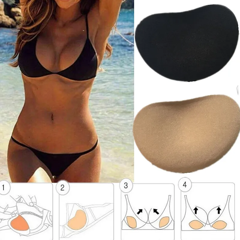 

2 Styles Cosplay for Crossdresser Swimsuits Breast Forms Sponge Fake Boobs Enhancer Bra Padding Inserts Breast Lift Sticky Bra