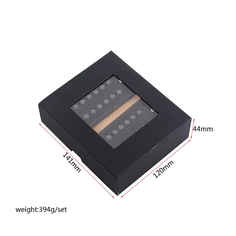 Шестиструнная двойная катушка звукосниматели черный с фибровой рамкой гитарный