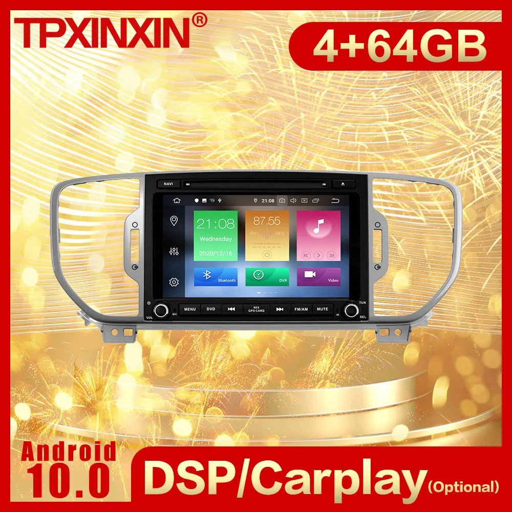 

2 Din Carplay Android радио приемник Мультимедиа Стерео для KIA Sportage 2016 2017 GPS навигация видео аудио рекордер головное устройство