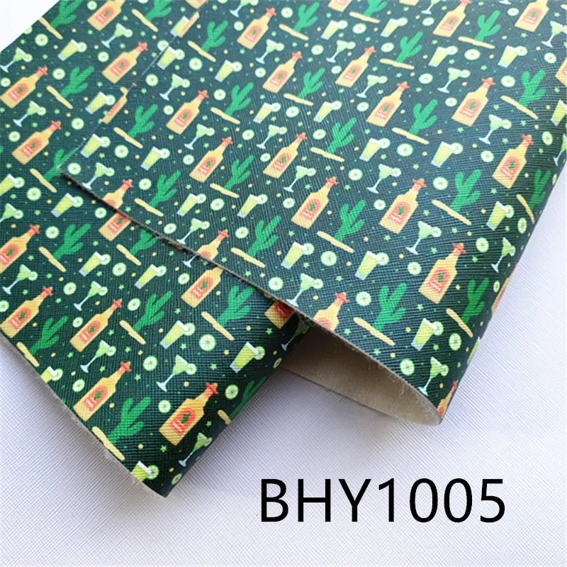 

Синтетическая кожаная ткань с изображением мексиканского мультфильма, 20 х33 см, для аксессуаров DIY BHY1005