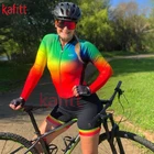 Новый женский велосипедный костюм cafitt, свитшот с длинным рукавом, женская одежда для триатлона с шортами