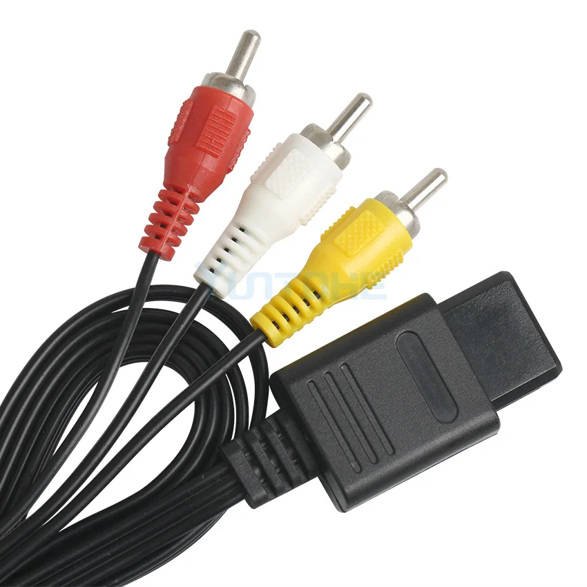 500 lot Factory 1 8 M 6FT AV TV RCA видео шнур кабель для Game Cube/для SNES GameCube/для N64 64 игровой по