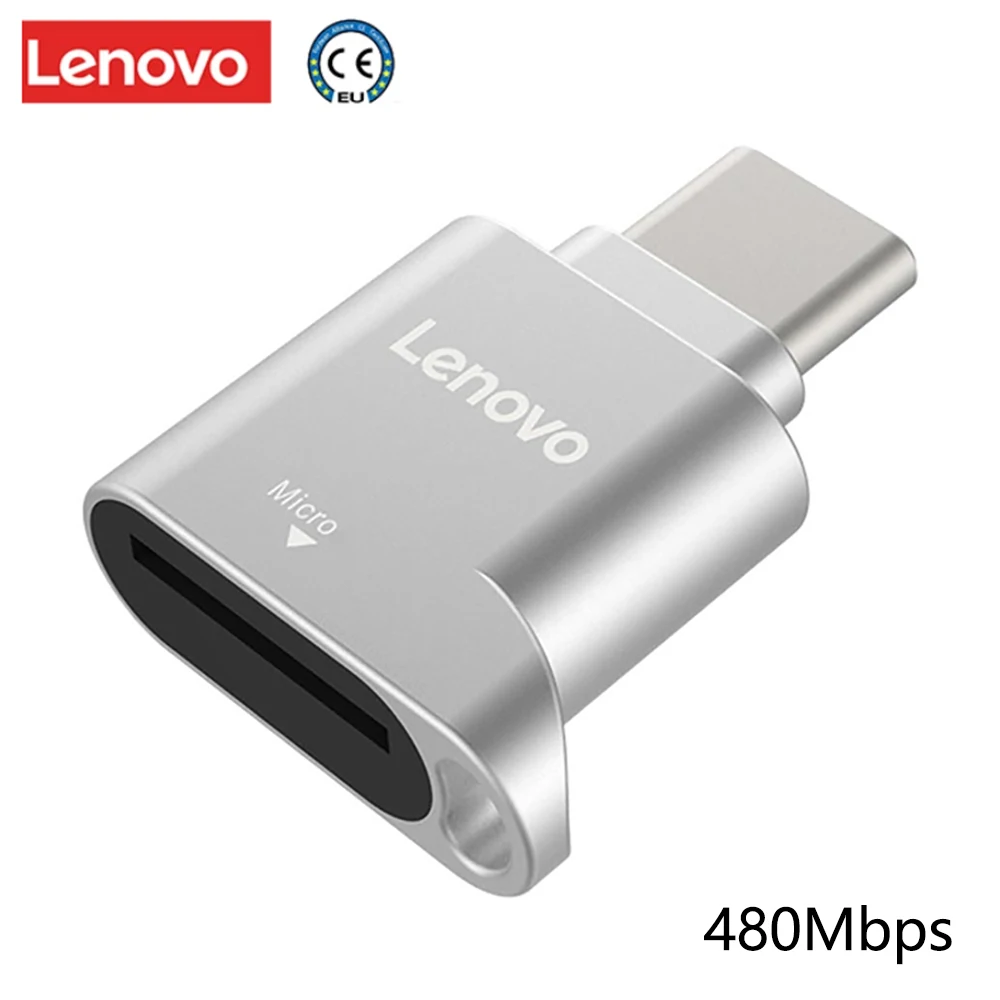 

Lenovo D201 USB Card Reader 480Mbps 512GB USB-C TF Micro SD OTG Adapter Type-C Memory Card Reader For Laptop Smart Phone