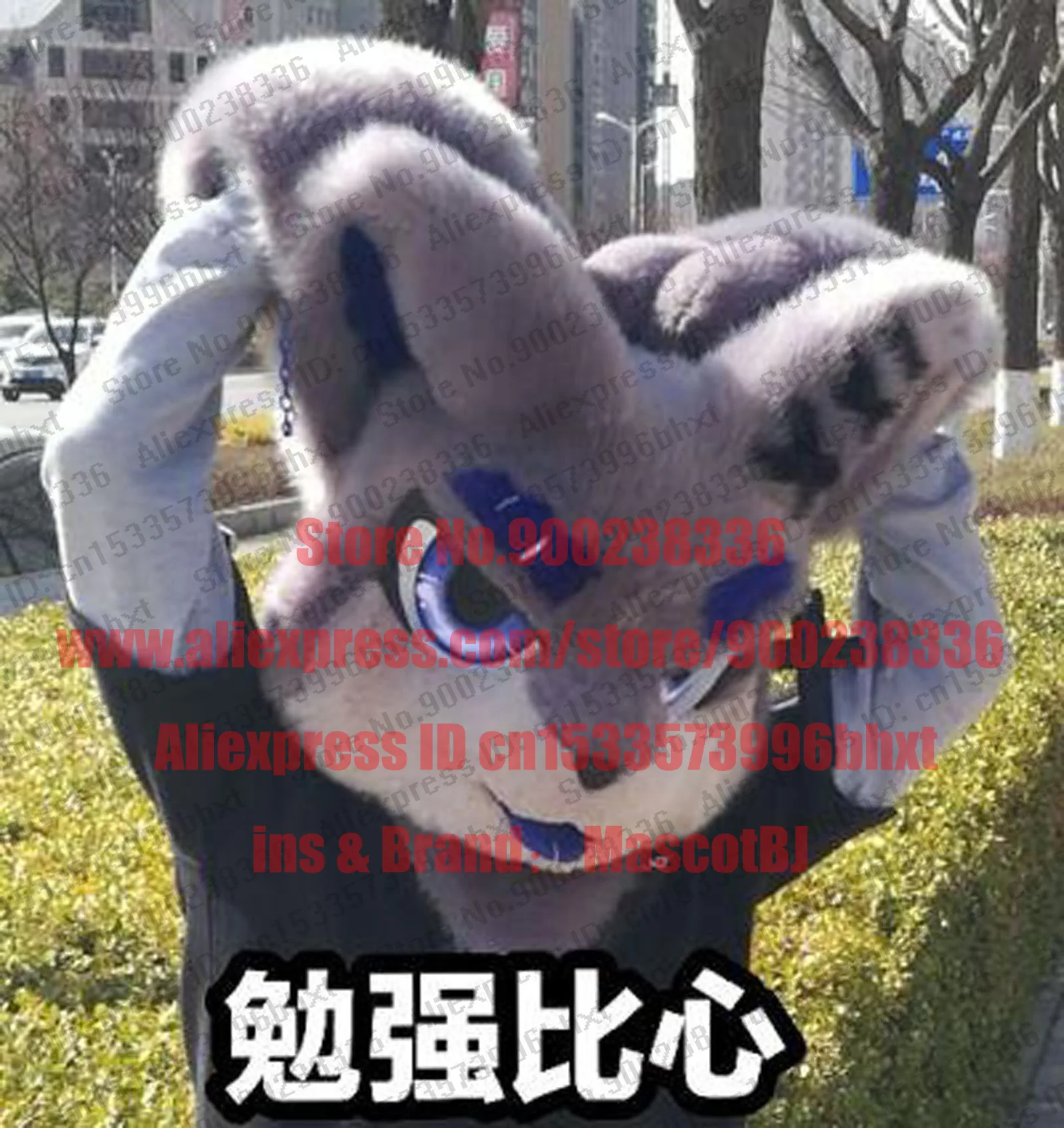 Пушистый костюм 3 D Eyes полноразмерный Huksy Dog пушистый аниме BJ069 костюмы для