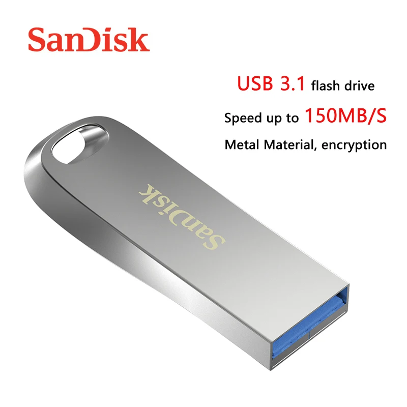 SanDisk USB 3 1 флэш-накопитель 150 МБ/с./с металлический Pendrive 256 ГБ 128 U-диск 64 32 карта
