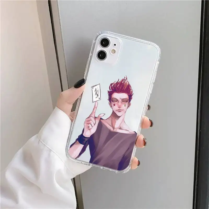 

Hisoka hunter x hunter Phone Case Transparent for iPhone 11 12 mini pro XS MAX 8 7 6 6S Plus X 5S SE 2020 XR