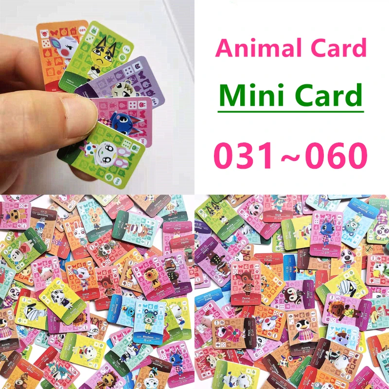 

Mini Card Animal Croxxing 031~060 Amxxbo Ntag215 Chip NFC Game Card For NS Switch Bill Poppy Punchy