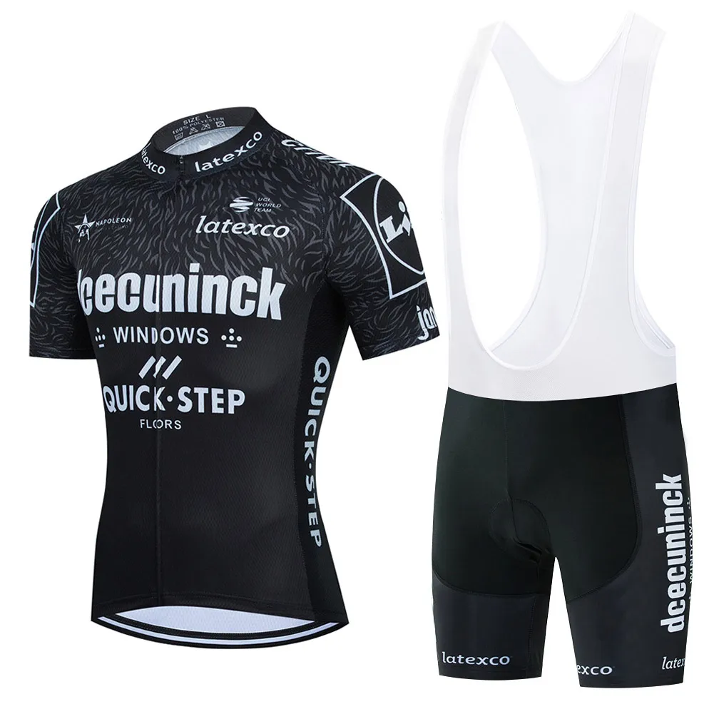 

2021 Black QUICK STEP Cycling Team Jersey 20D Bike Shorts Set Ropa Ciclismo Men MTB Summer Bicycling Maillot Bottom Clothing