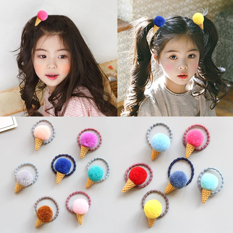 1 шт. Детские резинки для волос из искусственного меха|Аксессуары девочек| |
