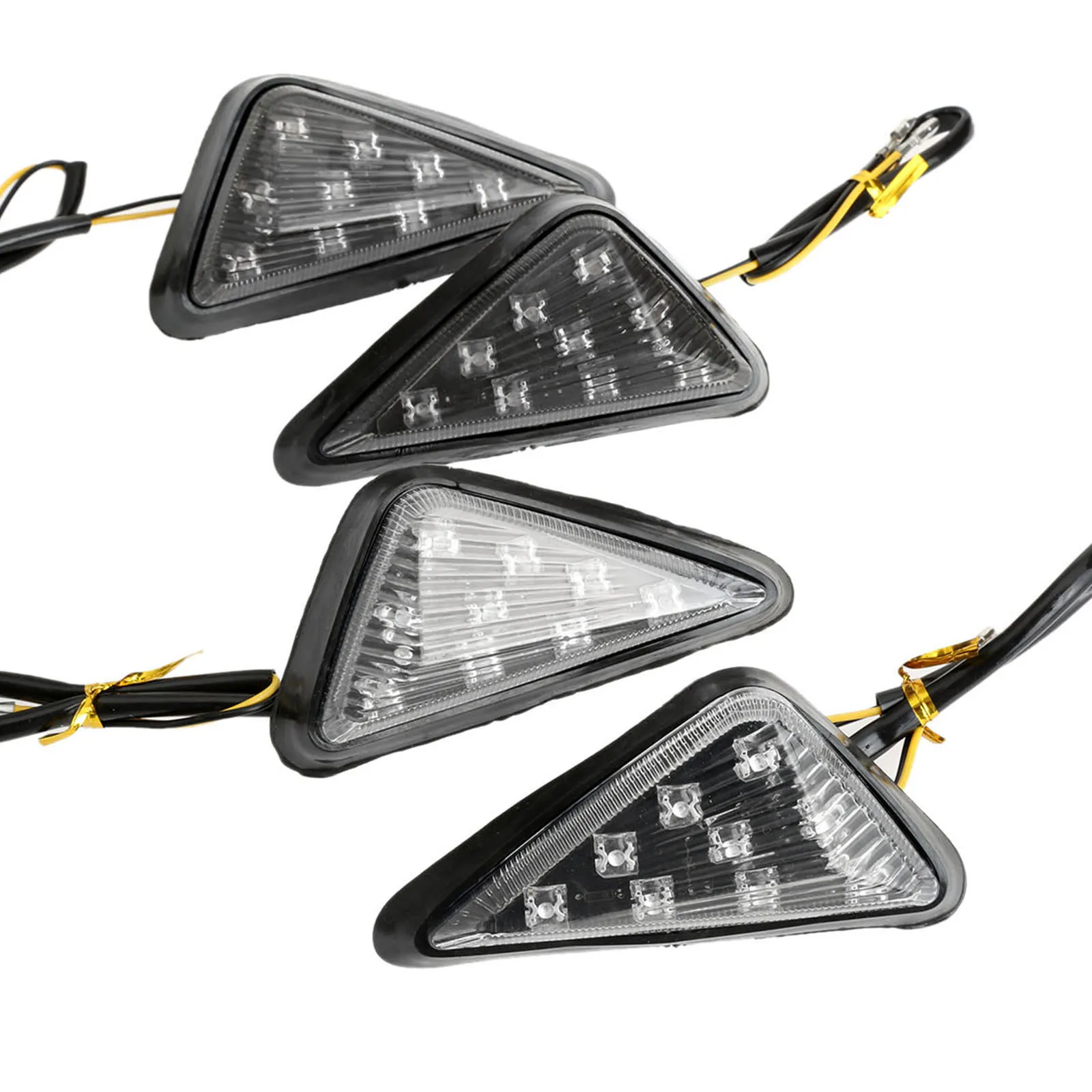 Светодиодный мотоциклетные поворотные сигналы светильник дыма Треугольники