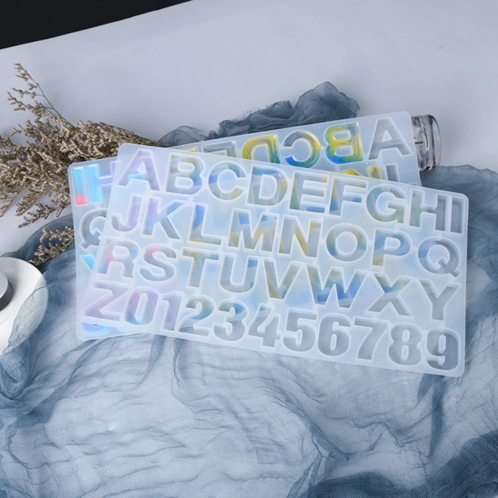 

1PCS Reusable DIY Epoxy Resin Number Letter Mold Silicone Molds Clear Resin Mold Epoxy Resin Craft Supplies Hand Craft Supplies