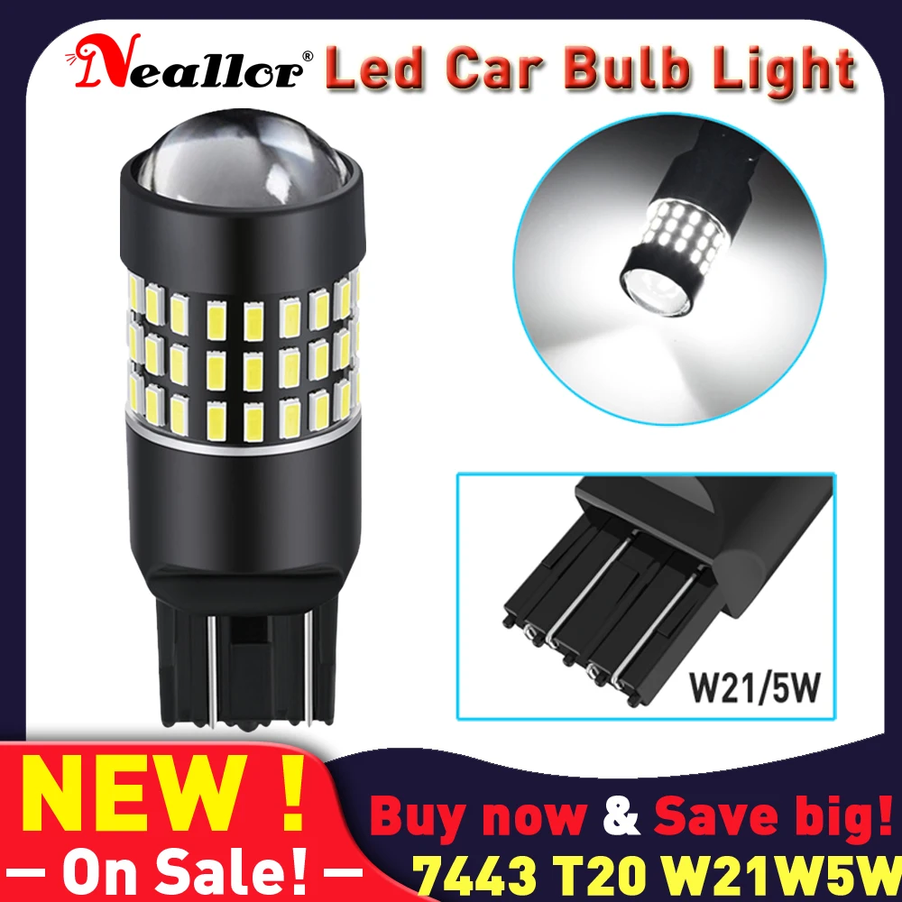 

T20 7443 W21W 7440A Led Canbus Drl Turn Reverse Side Lights Bulbs On Car P21w 1156 Ba15s 7506 Backup Brake Diode Lamps For Auto