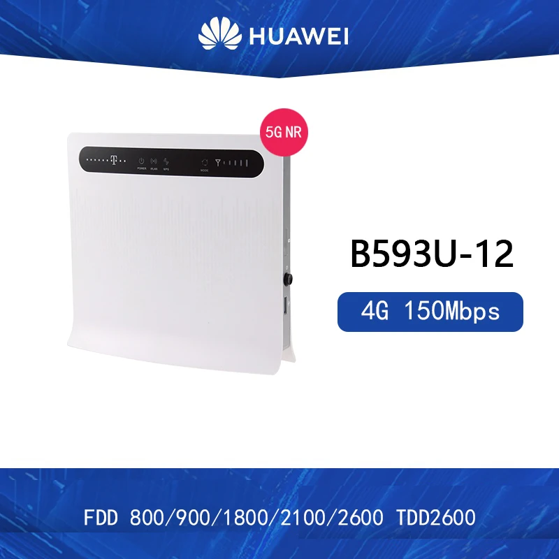 

Unlocked Huawei B593 B593U-12 B593S-12 100Mbps 4G LTE FDD CPE Wifi Wireless Router with 2pcs 4G Antenna